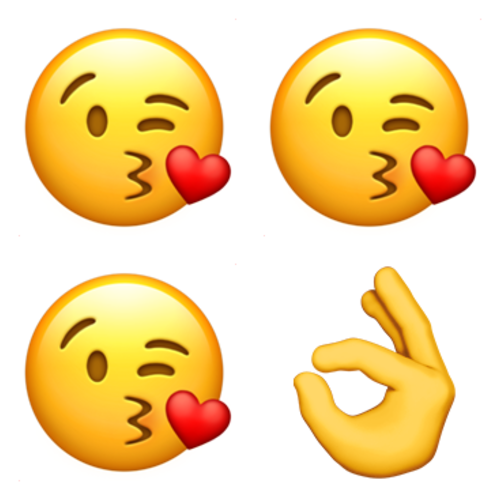 😘😘😘👌 Emoji Domain iOS rendering